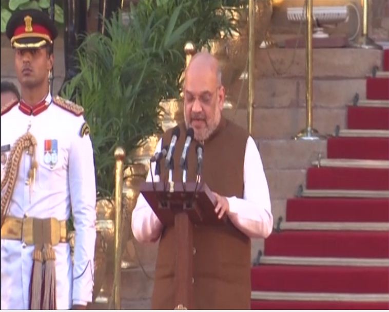 Amit Shah took oath as cabinet minister on May 30. Phot/ANI
