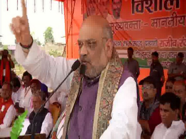 BJP president Amit Shah addressing an election rally in Munger, Bihar on Wednesday (Photo/ANI)