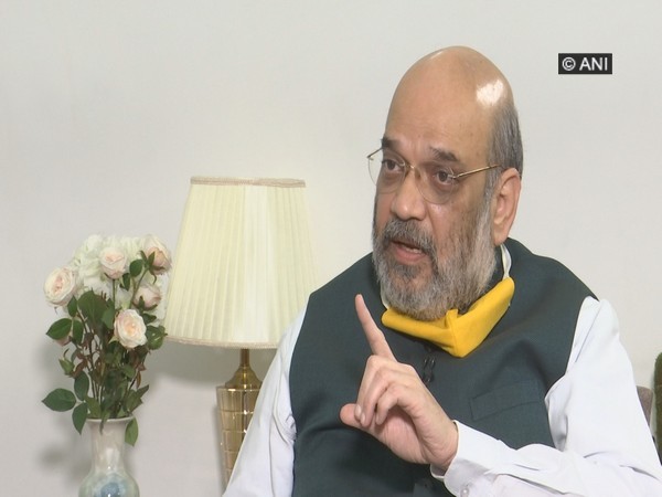 Union Home Minister Amit Shah speaking to ANI. [Photo/ANI]