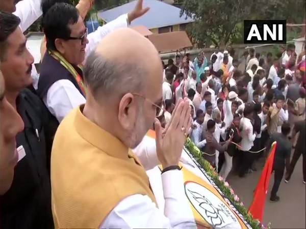 Amit Shah holds roadshow in Pune