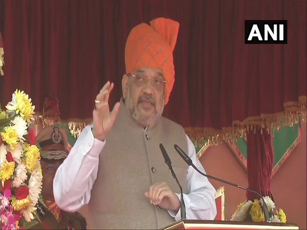 Home Minister Amit Shah speaking at the 56th Anniversary Parade of SSB in New Delhi on Thursday