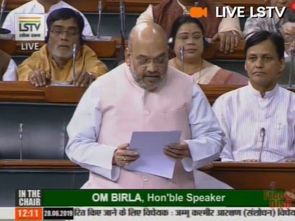 Union Home Minister Amit Shah at the Lok Sabha on Friday.