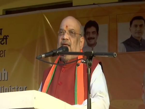 Union Home Minister Amit Shah in Sanvordem town (Photo/ANI)