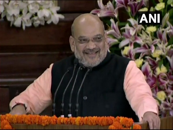 BJP chief Amit Shah addressing the NDA meeting in Central Hall of Parliament on Saturday.
