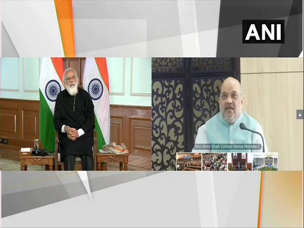 Union Home Minister Amit Shah addresses the event on Saturday. (Photo/ANI)