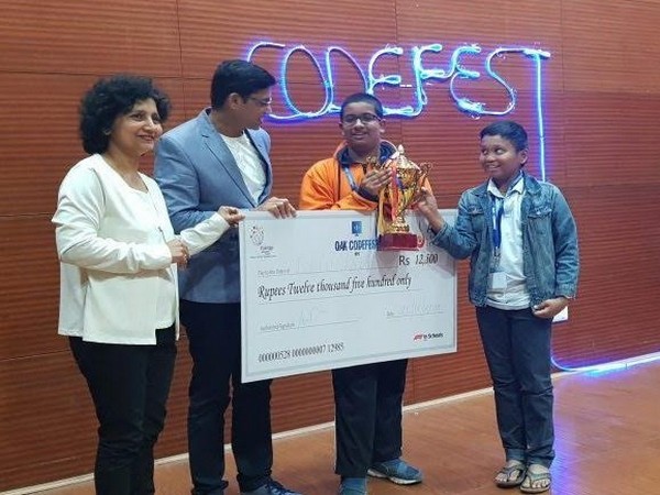Anand and Bhuvan, winners of the junior category Codefest 2019
