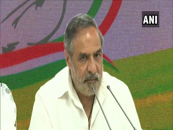Congress leader Anand Sharma at a press conference in New Delhi on Thursday. Photo/ANI