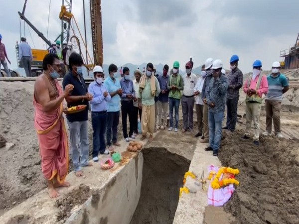 MEIL commences lower cofferdam work at Polavaram project. (Photo/ANI)