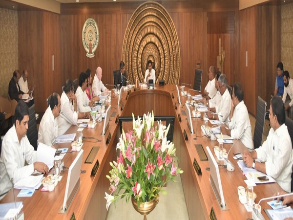 A visual from Andhra Pradesh Cabinet meeting on Wednesday. Photo/ANI