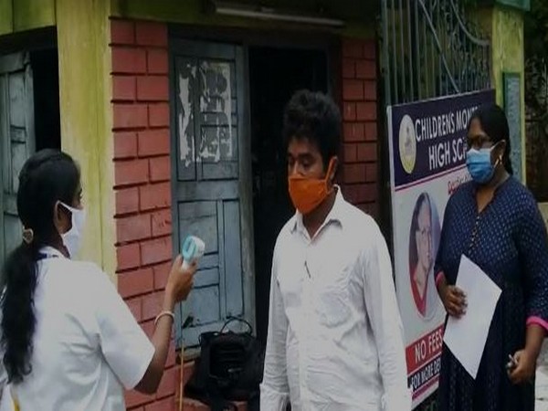 Visual from an examination centre in Andhra Pradesh. [Photo/ANI]