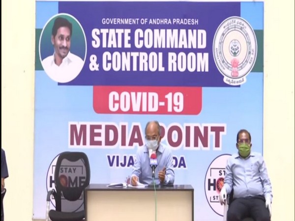Andhra Pradesh Medical and Health Department Special Chief Secretary KS Jawahar Reddy during a press conference on Tuesday. (ANI)