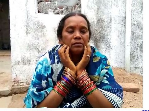 A family member of deceased Balakrishna. Photo/ANI