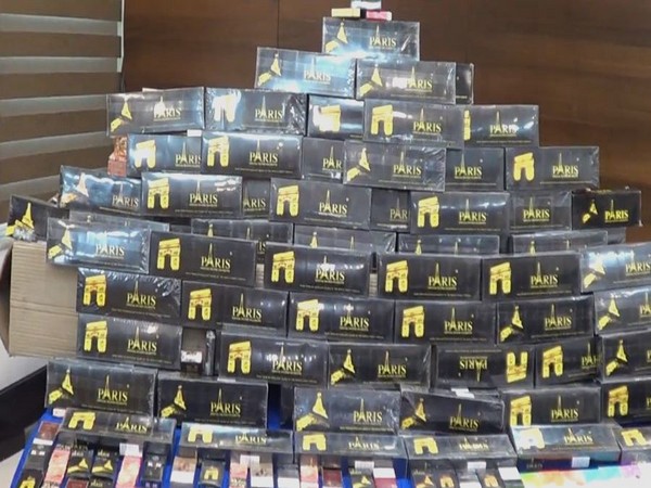 Cigarettes seized during the search operation (Photo/ANI) 