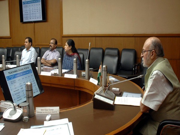 Delhi L-G Anil Baijal during Monday's meeting. (Source Twitter)