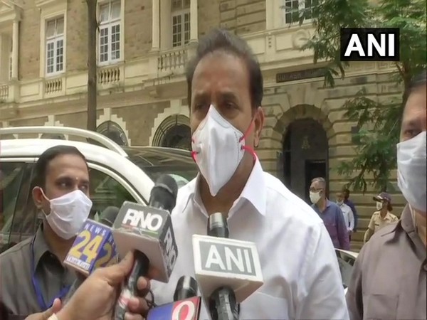 Maharashtra Home Minister Anil Deshmukh speaking to reporters in Mumbai on Thursday. Photo/ANI