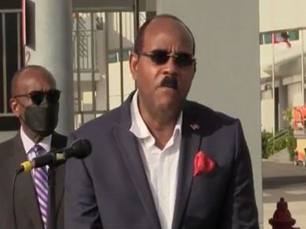 Prime Minister of Antigua and Barbuda Gaston Alfonso Browne speaking on Monday after receiving COVID-19 vaccines from India.