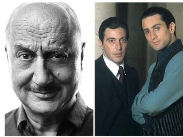 Bollywood actor Anupam Kher and the throwback picture of Hollywood actors Al Pacino and Robert De Niro (Image courtesy: Anupam Kher's Instagram handle)  