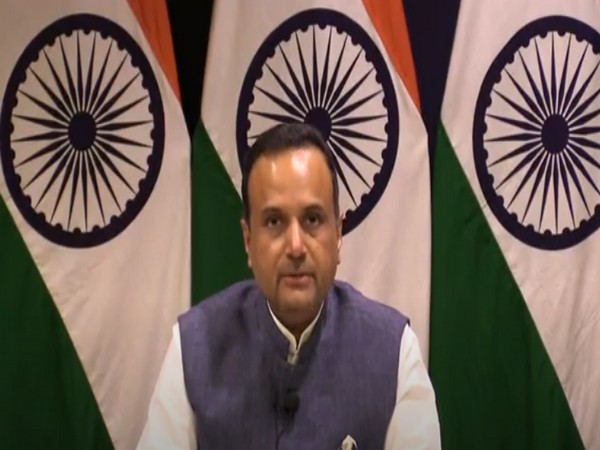 MEA spokesperson Anurag Srivastava speaking during virtual press briefing on Thursday. Photo/ANI