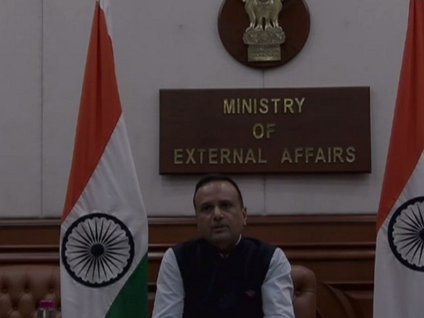 MEA spokesperson Anurag Shrivastava speaking during an online press briefing about the Vande Bharat Mission. Photo/ANI