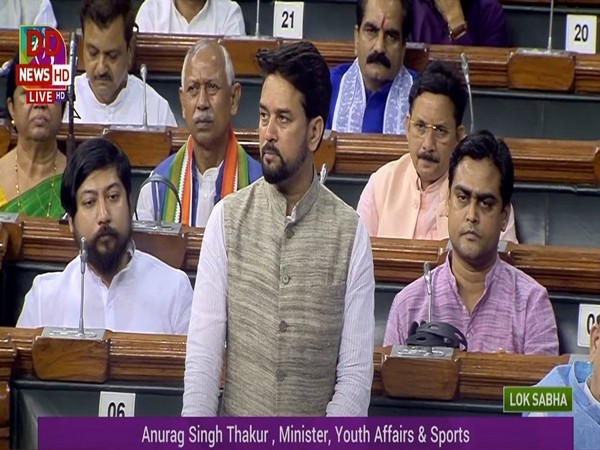Union Sports Minister Anurag Thakur. (Photo- ANI)