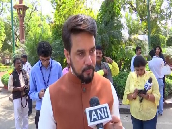 BJP MP Anurag Thakur speaking to ANI in New Delhi on Tuesday. photo/ANI