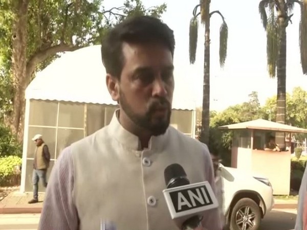 Minister of State for Finance Anurag Thakur speaking to ANI on Monday. Photo/ANI