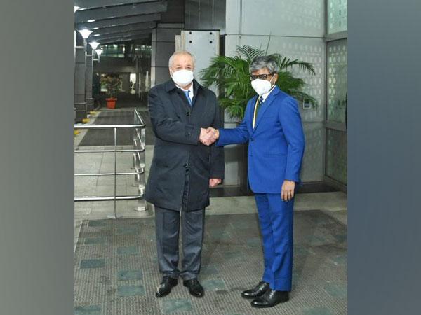 Foreign Minister of the Republic of Uzbekistan Abdulaziz Kamilov. (Photo Credit - Twitter/Arindam Bagchi)