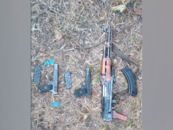 Recovered AK-47 rifle and pistols along with magazines (Photo/ANI)
