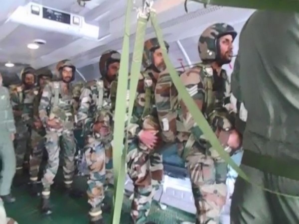Visuals of Army personnel at the airborne exercise (Photo/ANI)