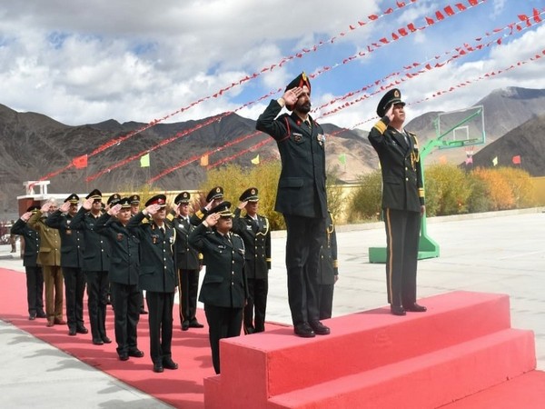A Ceremonial BPM was conducted on occasion of 'Chinese National Day' (Picture tweeted by Northern Command)