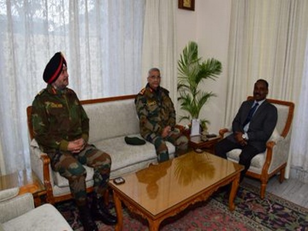 Army Chief General MM Naravane accompanied by Lt General Ranbir Singh, Northern Army Command, on Thursday called on Girish Chandra Murmu, Lt Governor of UT of Jammu and Kashmir in Srinagar.