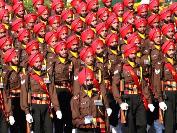 Indian Army's Sikh Regiment troops taking part in a parade. (Representative Image)
