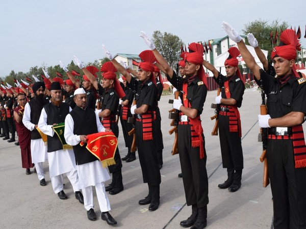 As many as 575 youths from Jammu and Kashmir join Indian Army on Saturday. (Photo/ANI)