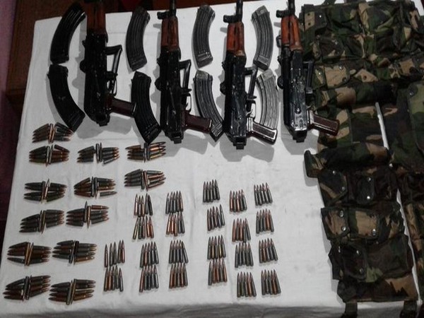 Visual of arms and ammunition seized. Photo/ANI