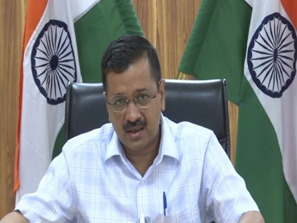 Delhi Chief Minister Arvind Kejriwal speaking at a press conference on Sunday. Photo/ANI