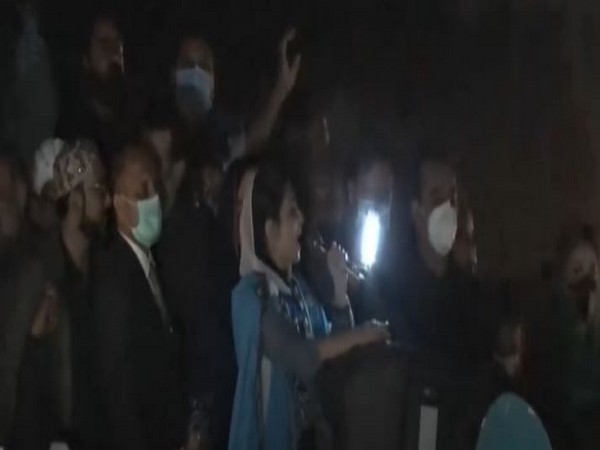 Aseefa Bhutto-Zardari, youngest daughter of late Pakistan Prime Minister Benazir Bhutto, speaking at the Multan rally on Monday.