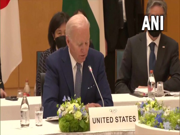 US President Joe Biden addressing the Quad Leaders Summit