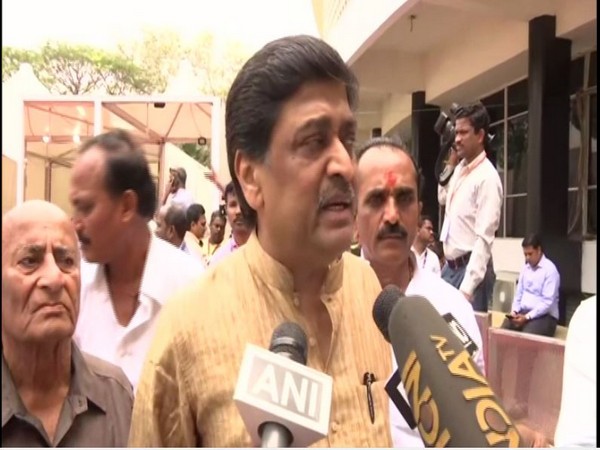 Maharashtra PWD minister Ashok Chavan speaking to reporters in Mumbai on Wednesday. Photo/ANI