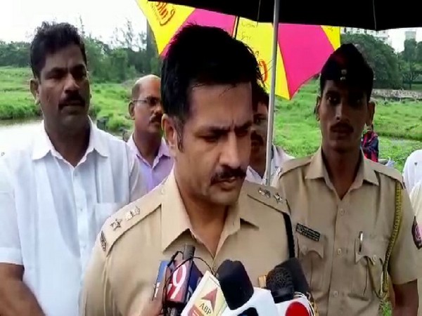 DCP (city and suburbs), Ashok Dudhe speaking to media reporters on Saturday at Pandavkada waterfalls. Photo/ANI