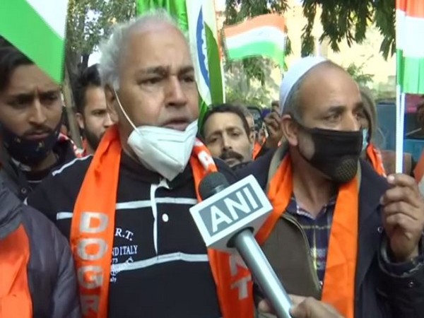 Dogra Front president Ashok Gupta talking to ANI on Friday. (Photo/ANI) 