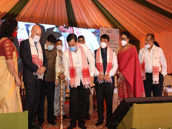 Visual from the foundation laying ceremony. [Photo: Assam CMO Twitter]