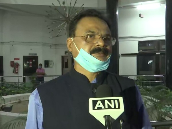 Assam Industries and Commerce Minister Chandra Mohan Patowary speaking to ANI. Photo/ANI