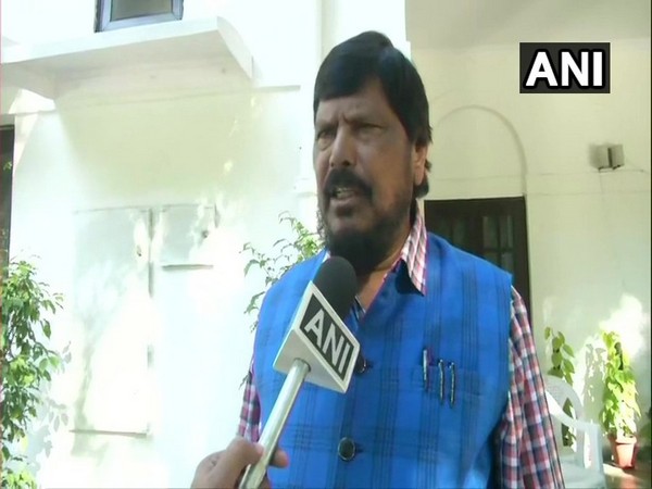 Republican Party of India (RPI) chief Ramdas Athawale speaking to ANI in New Delhi on Sunday. (Photo/ANI)