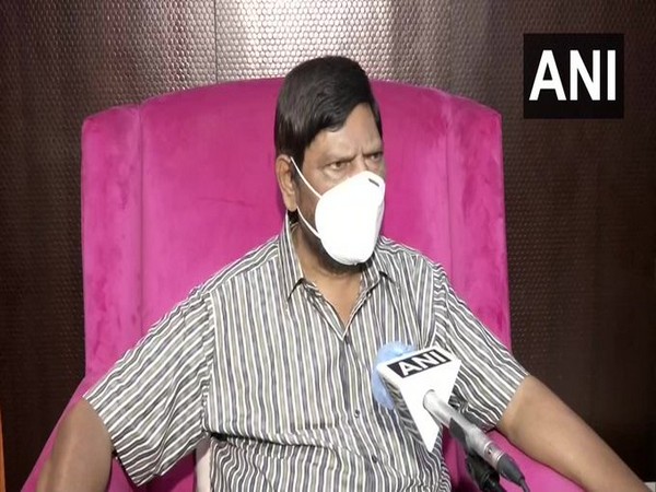 Republican Party of India leader Ramdas Athawale speaking to ANI on Thursday. [Photo/ANI]