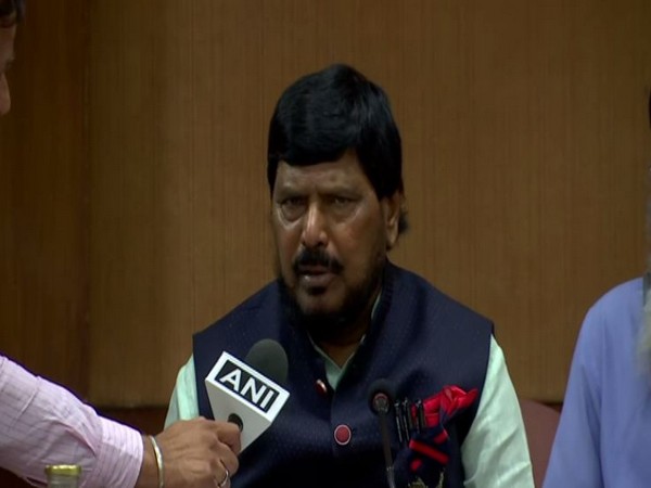 Union Minister Ramdas Athawale in Chandigarh. Photo/ANI