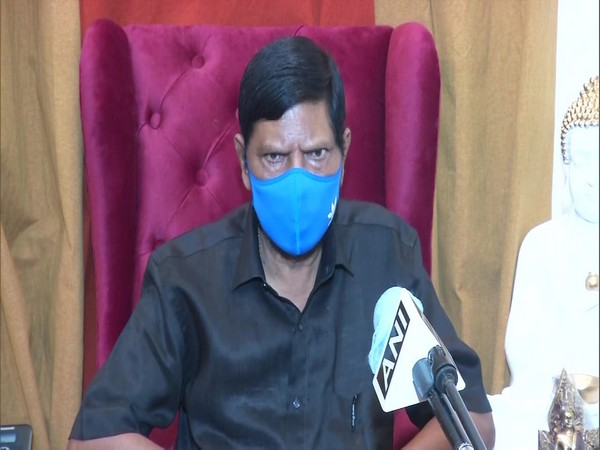 Union Minister Ramdas Athawale speaking to ANI in New Delhi on Saturday. Photo/ANI