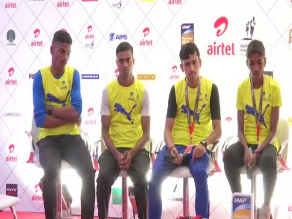 Indian top athletes during a media interaction. 