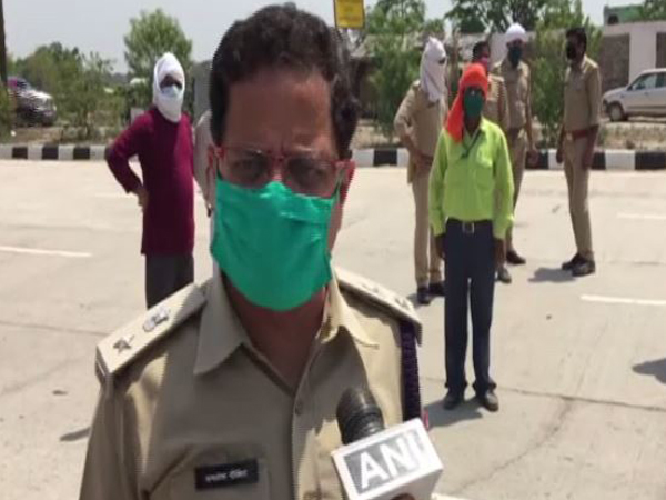 Auraiya ASP Kamlesh Kumar Dixit speaking to ANI on Saturday. (Photo/ANI)