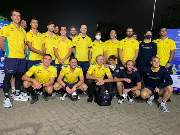 Australian hockey team arrive in Bhubaneswar on Sunday. (Photo/Hockey India Twitter)