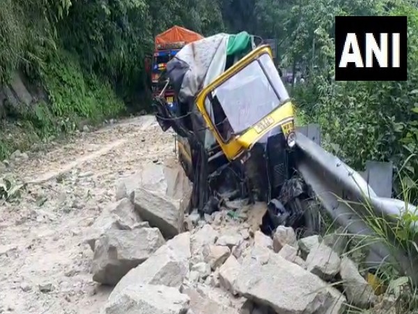 Visual of the auto struck by a landslide in Siliguri (File Photo/ANI)